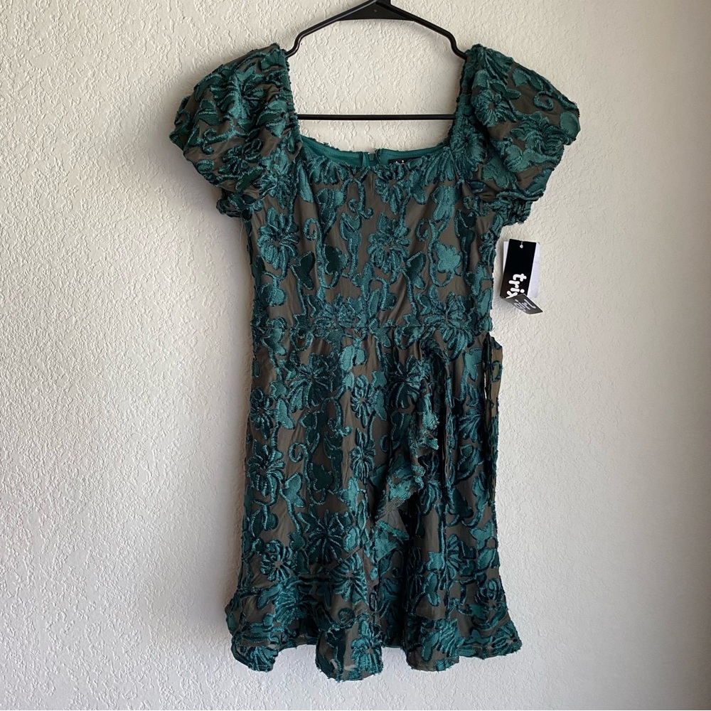 Elegant Green Lace Kids Dress